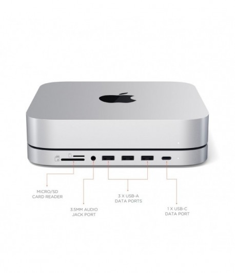 Satechi - Stand & Hub for Mac Mini with SSD Enclosure (sv)  