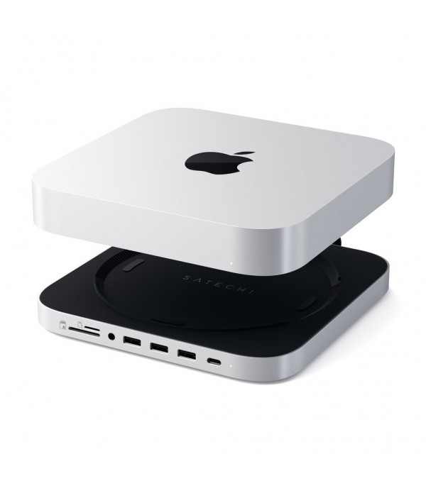 Satechi - Stand & Hub for Mac Mini with SSD Enclosure (sv)  
