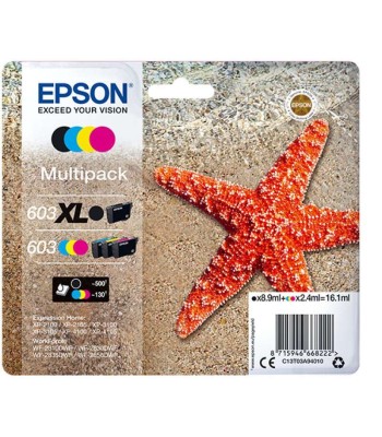 MultiPack 4 tinteiros Originais para Epson 603XL/603