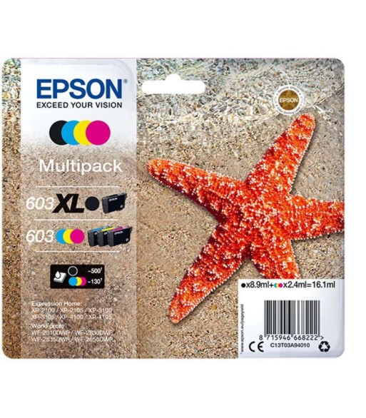 MultiPack 4 tinteiros Originais para Epson 603XL/603