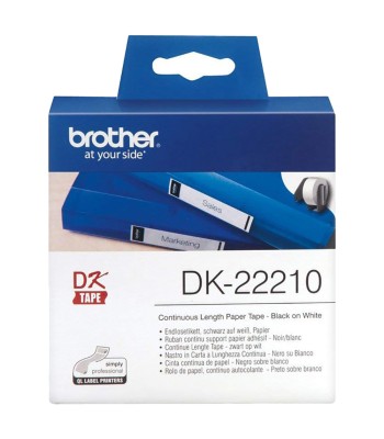 Etiqueta Original Brother Dk22210 29mm x 30,48mt - Branca