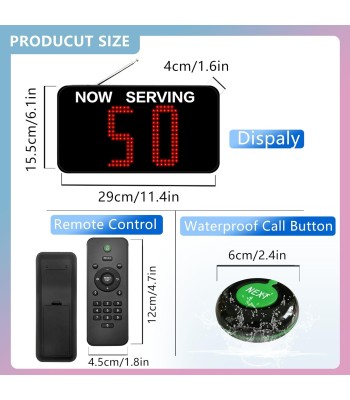 Kit Gestão de Senhas de Vez Visor com 2 Digitos