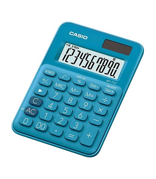 Casio Calculadora de Bolso 10 Digitos Azul (MS-7UC)