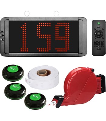 Kit Gestão Senhas Vez Visor com 3 Digitos 1 Visor 3 chamadores