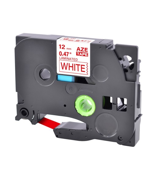 BROTHERT TZe-232 Fita Rotuladora Compatível TZe241 Texto Vermelho Sobre Fundo Branco