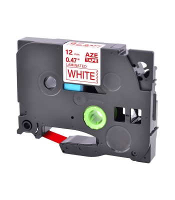 BROTHERT TZe-232 Fita Rotuladora Compatível TZe241 Texto Vermelho Sobre Fundo Branco