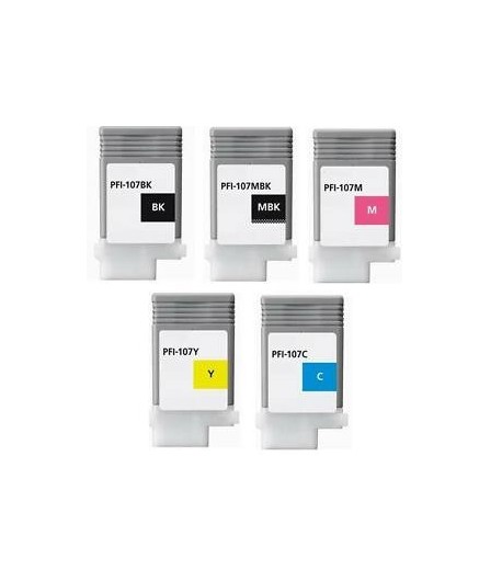 Tinteiro Canon Compatível PFI-107 MBK Preto Mate Pigmentado (6704B001)                                                          