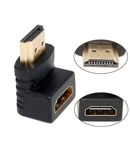 ADAPTADOR 90 graus HDMI MACHO E FEMEA                       