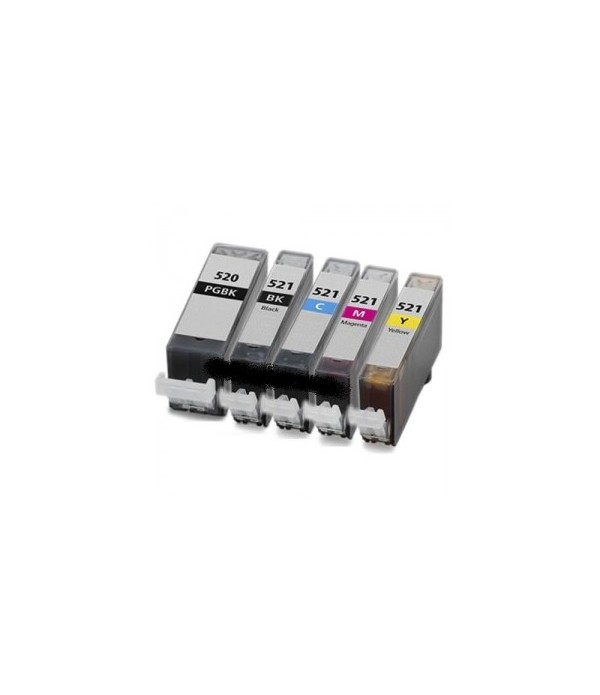 PACK DE 10 TINTEIROS COMPATIVEIS CANON PGI-520 e CLI-521    