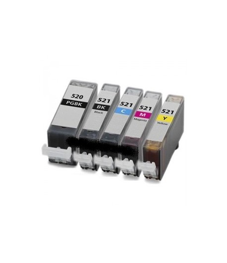 PACK DE 10 TINTEIROS COMPATIVEIS CANON PGI-520 e CLI-521    
