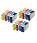 CONJUNTO DE 12 TINTEIROS COMPATIVEIS HP 364XL ( COM CHIP )  