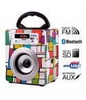 Coluna + Radio com BlueTooth Joybox Pocket - Picasso        